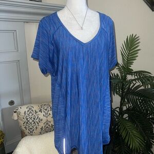 NWT Velocity Blue V-Neck Tee Size 1X